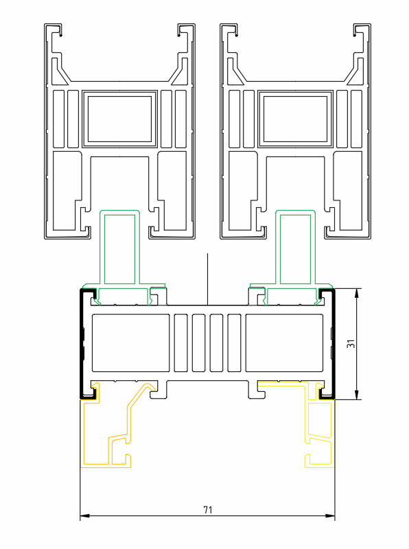 70钢塑复合推拉窗